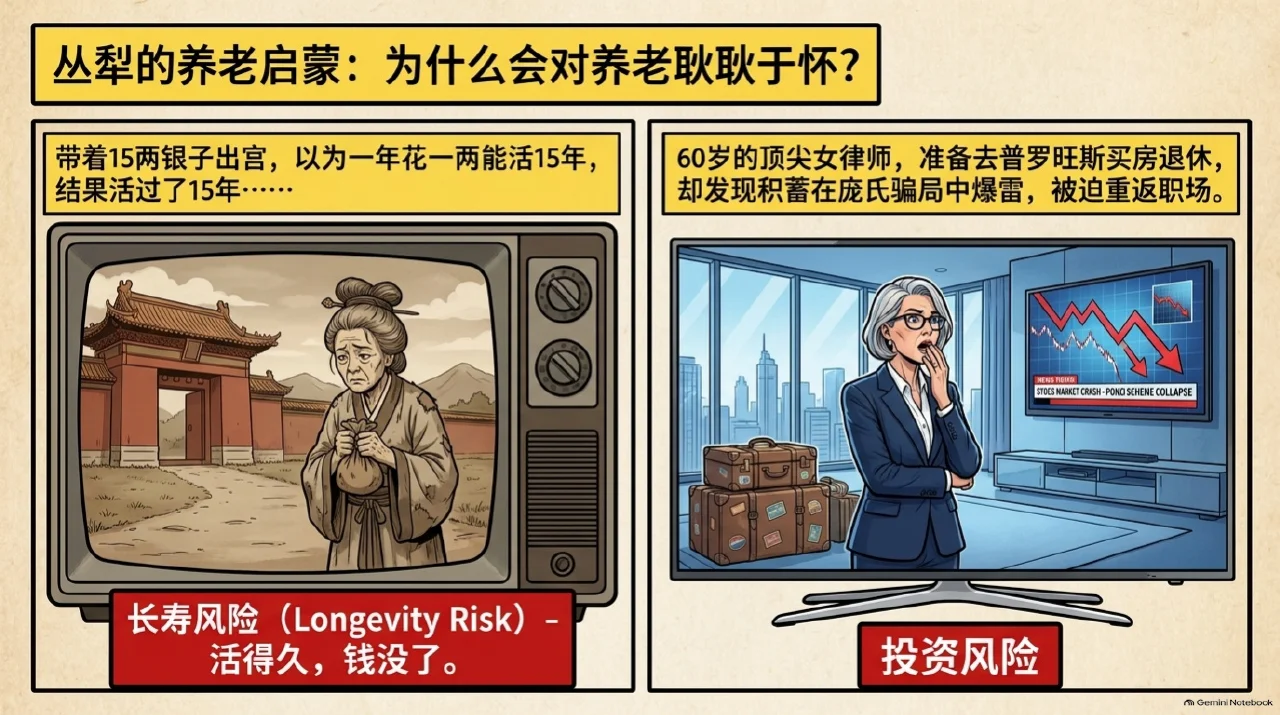 本集漫画幻灯片：活得比计划久，是一种真实的不确定相关内容