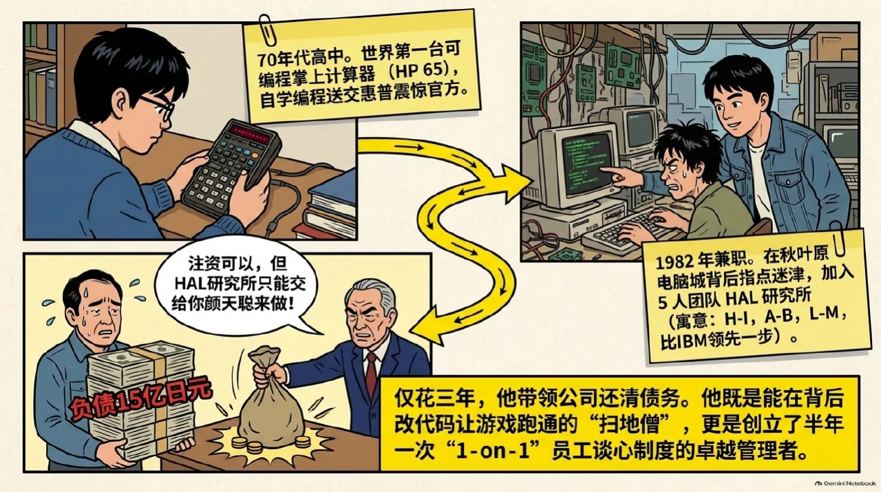 本集漫画幻灯片:岩田聪先是解决具体难题的程序员相关内容