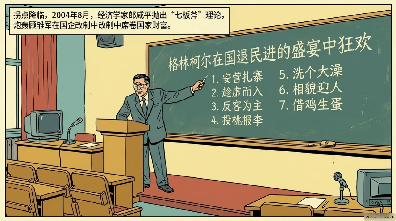 本集漫画幻灯片:郎顾之争,把一家公司放进改革争论相关内容