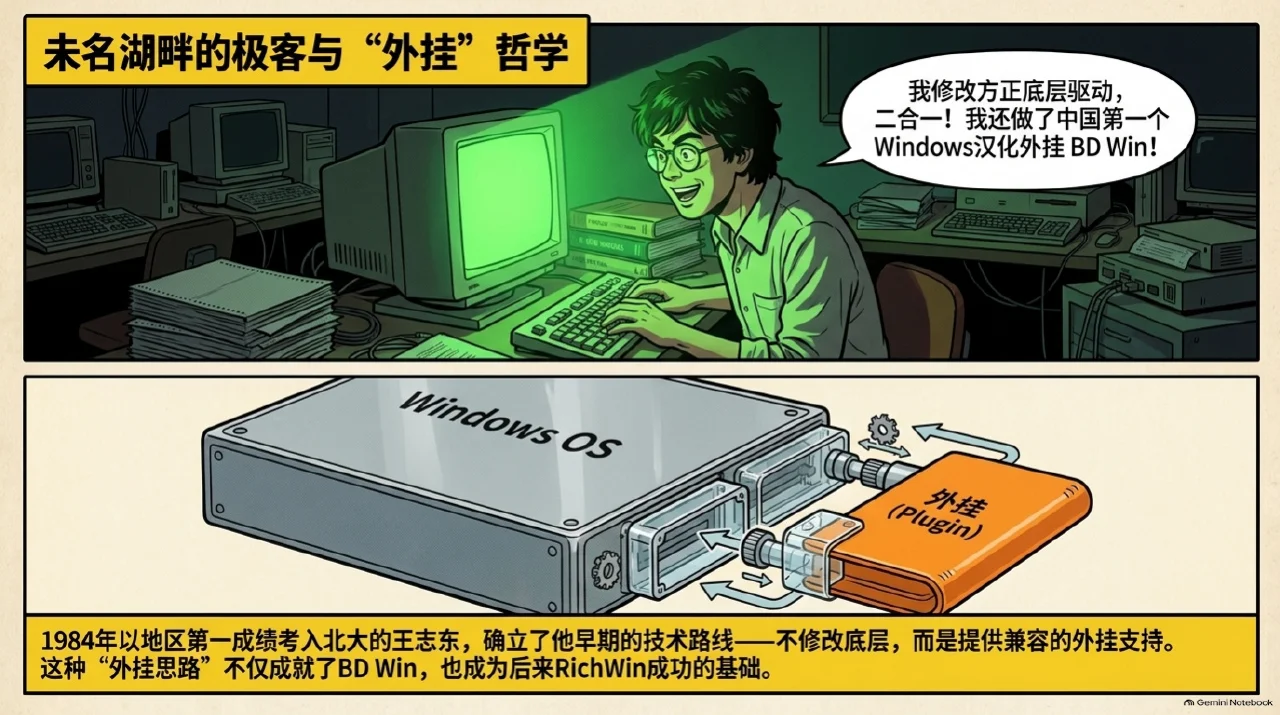 本集漫画幻灯片:湖畔写传奇:王志东与汉化软件的早期探索相关内容