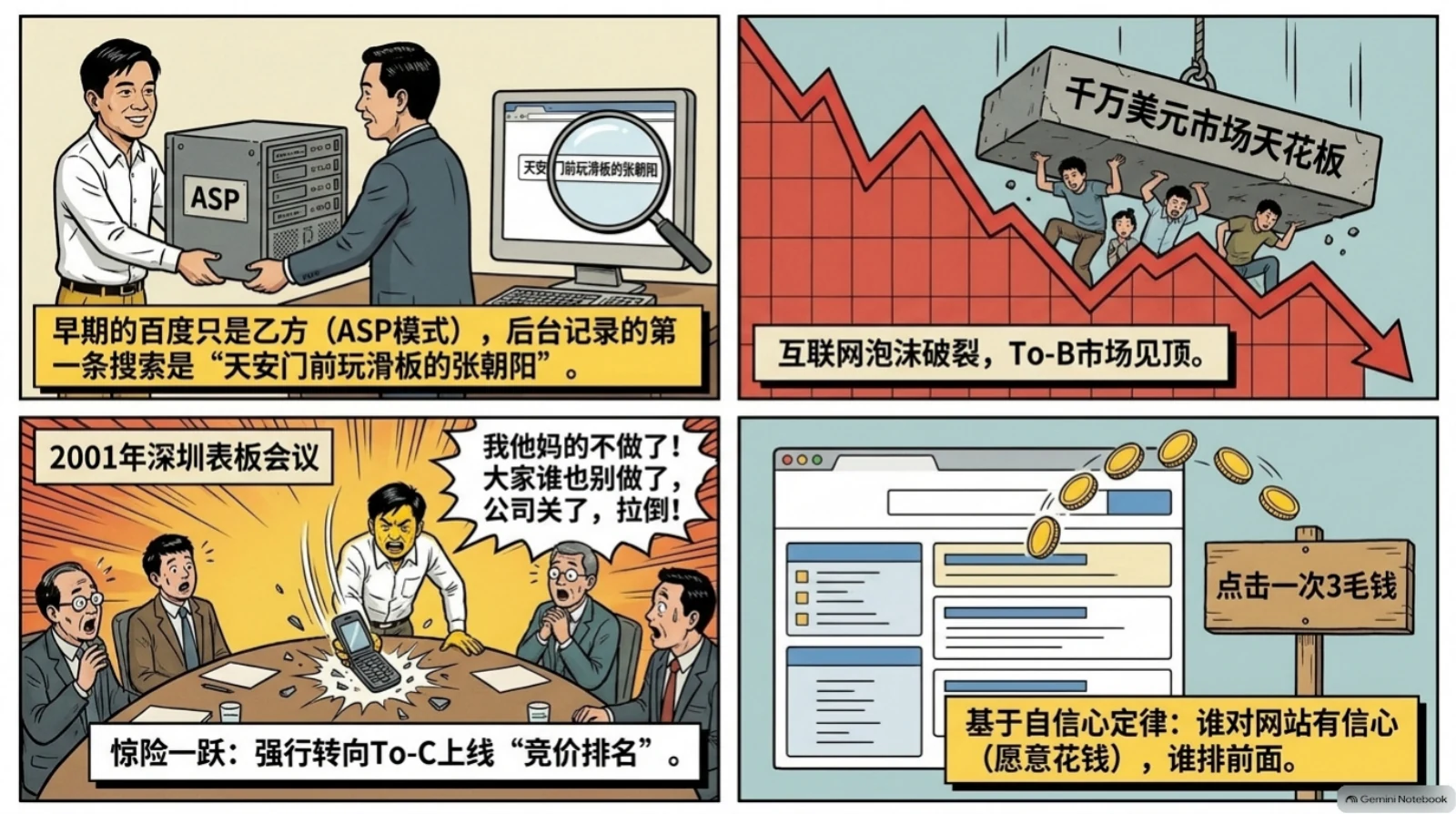 本集漫画幻灯片:商业模式转型与“竞价排名”风暴相关内容
