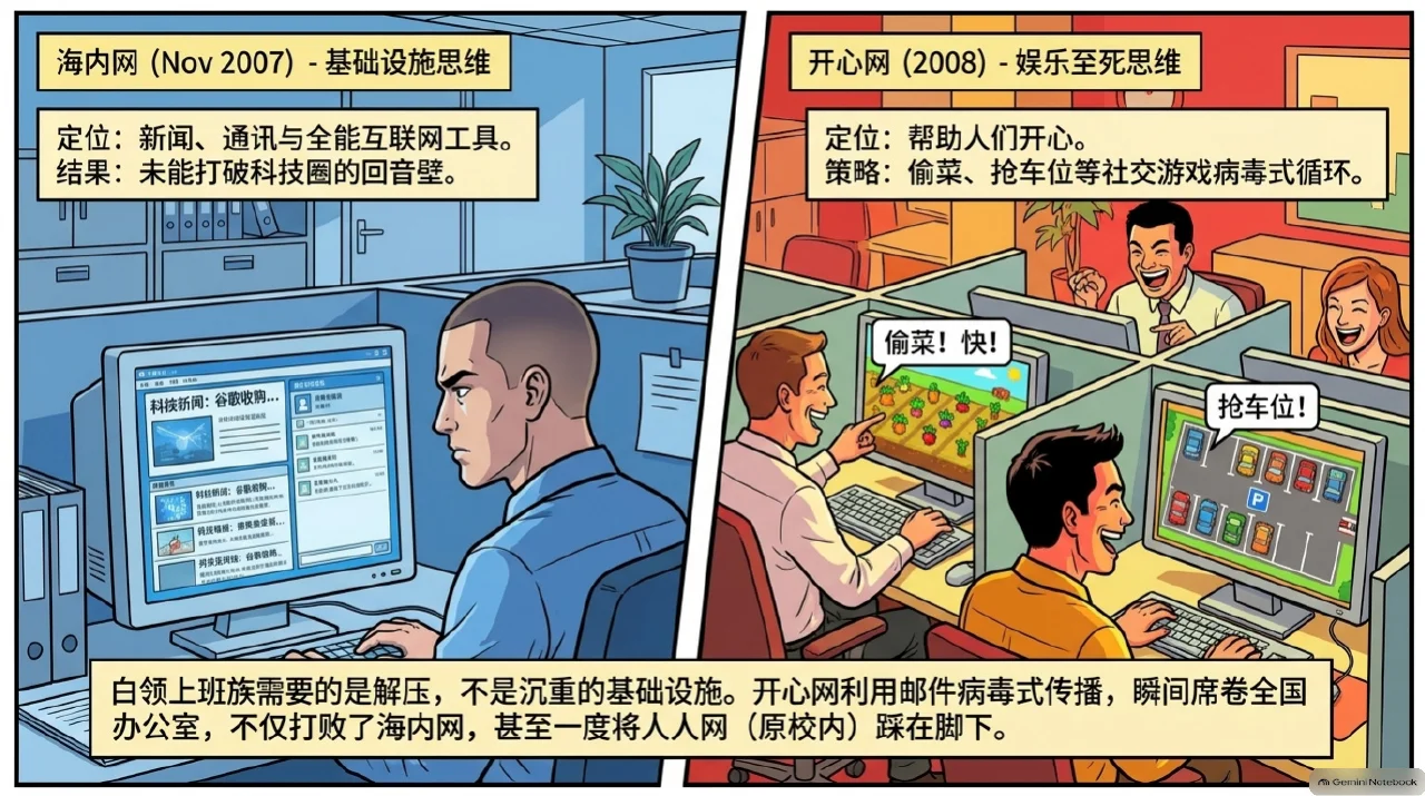 本集漫画幻灯片:开心网的游戏热潮,也没能抵挡移动互联网相关内容