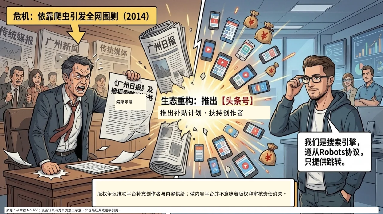 本集漫画幻灯片:流量变成广告收入,也带来版权争议相关内容