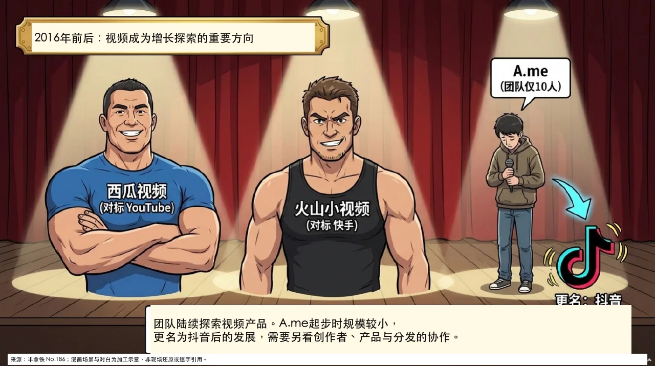 本集漫画幻灯片:推荐规则遇到审核要求,团队转向短视频相关内容