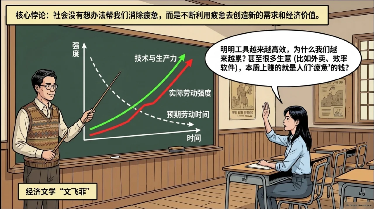 本集漫画幻灯片:反讽的现实:为什么效率成倍提升,我们却越来越疲惫?相关内容