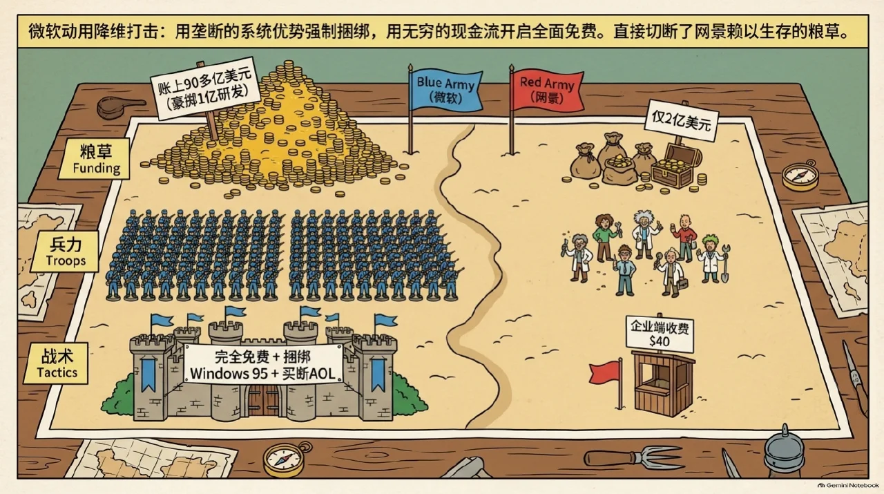 本集漫画幻灯片:不择手段的围剿战:操作系统捆绑与网景的悲情溃败相关内容