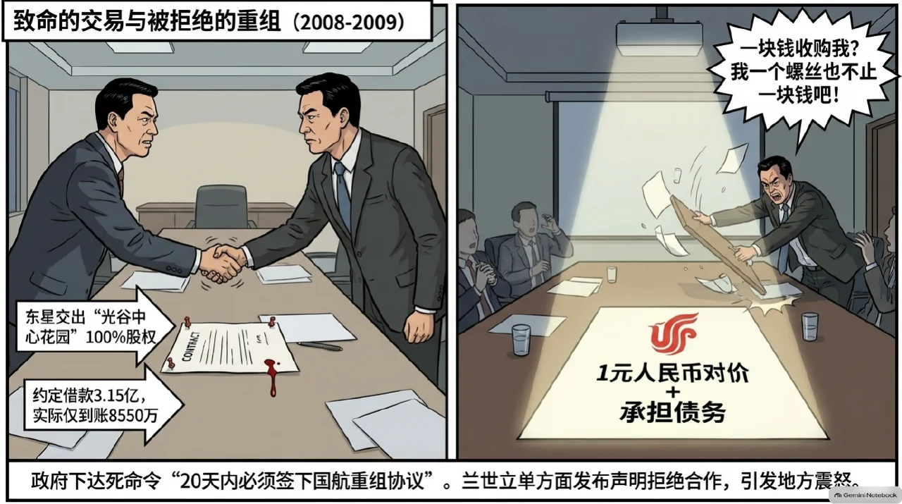 本集漫画幻灯片:持剑拒签与锒铛入狱:东星航空的悲情破产与权力纠葛相关内容