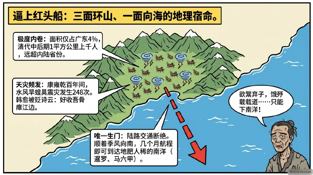 本集漫画幻灯片:地瘦人多与红头船:清代潮汕人的渡海南迁相关内容