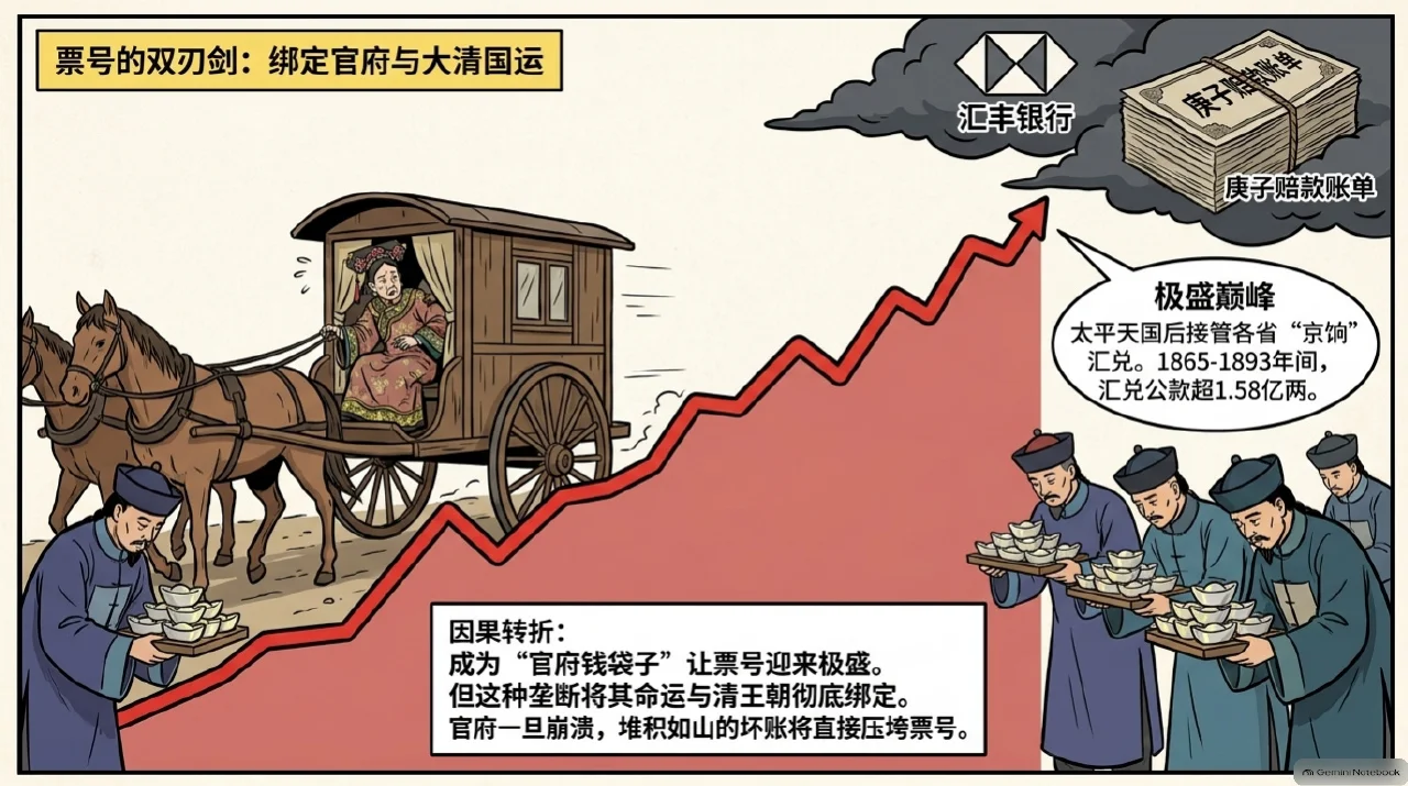 本集漫画幻灯片：绑定官款与辛亥风暴：百年票号的被动瓦解相关内容