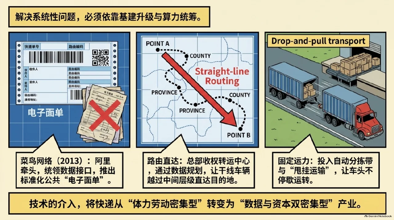 本集漫画幻灯片：电商浪潮与有偿派费改革相关内容