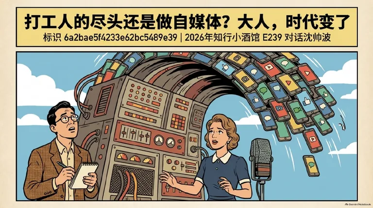E239 对话沈帅波：打工人的尽头还是做自媒体？大人，时代变了